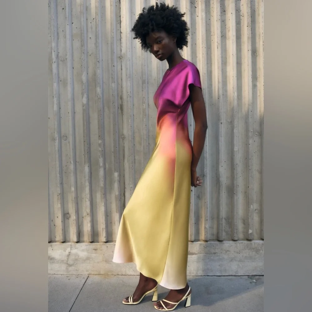 Zara tie dye printed dress - Picture 4 of 10